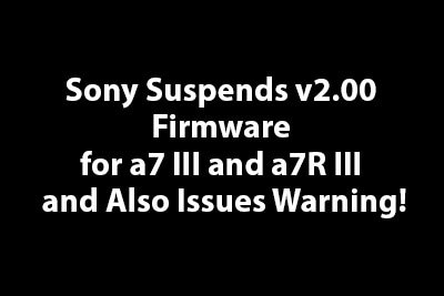 sony v2 firmware warning