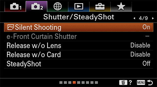 sony a6400 time-lapse setup steadyshot