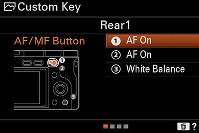 sony a6400 back button focus
