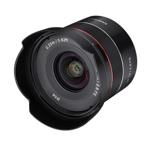 Samyang AF 18mm F2.8 FE Lens Front