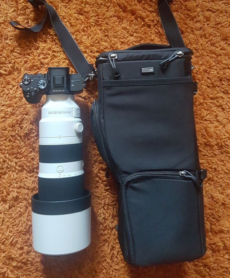 Think Tank Digital Holster 150 with Sony 200-600 Lens