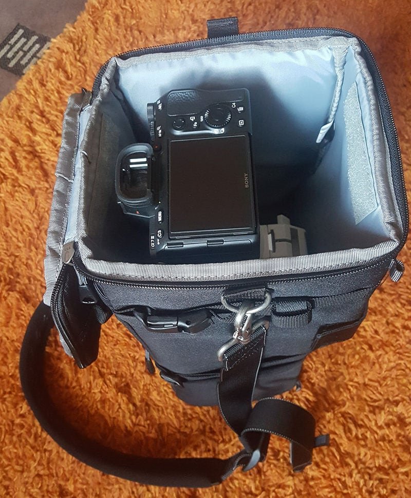 Think Tank Digital Holster 150 with Sony 200-600 Lens Inside