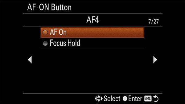 a7riv custom key af-on select