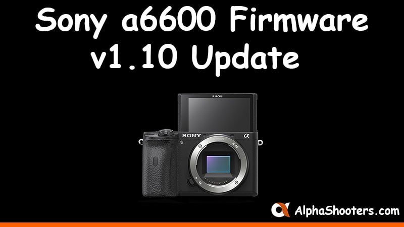 Sony A6600 Firmware Update