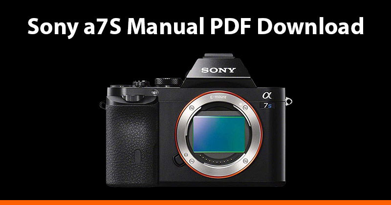 Sony a7S Manual