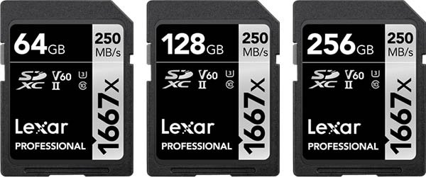 Lexar 1667X UHS-II SD Cards