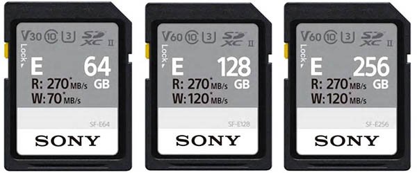 Sony SF-E UHS-II SD Cards