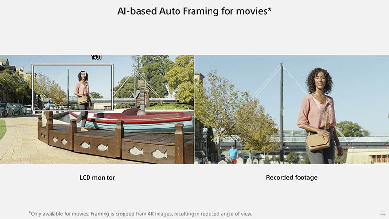 Sony A6700 Auto Framing for Movies