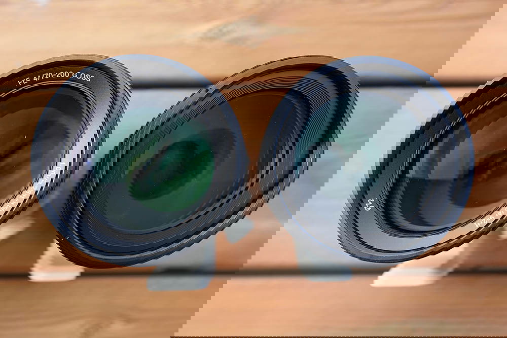 Sony 70-200 F4 G (left) vs Sony 70-200 F4 G Mark II (right) Front Elements