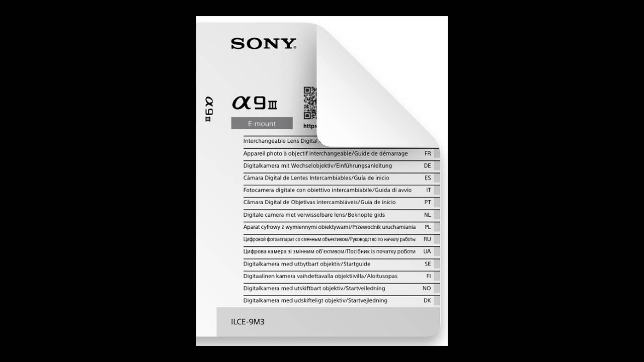 Sony A9 III User Manual