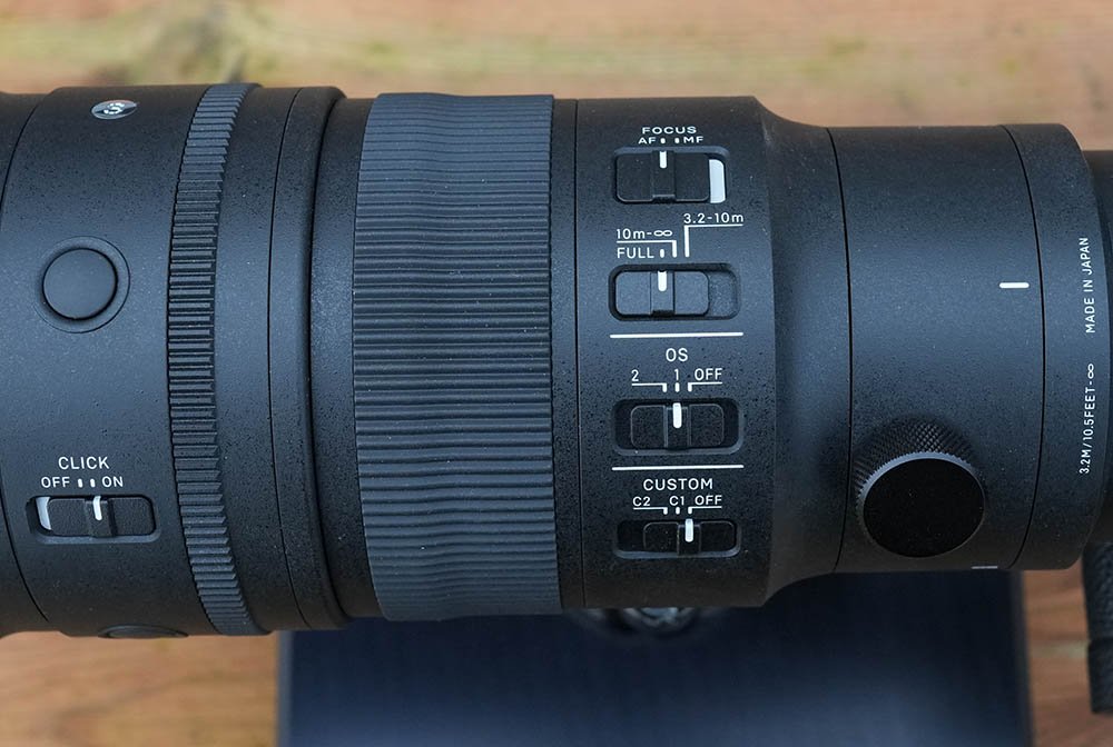 Sigma 500mm F5.6 DG DN Buttons