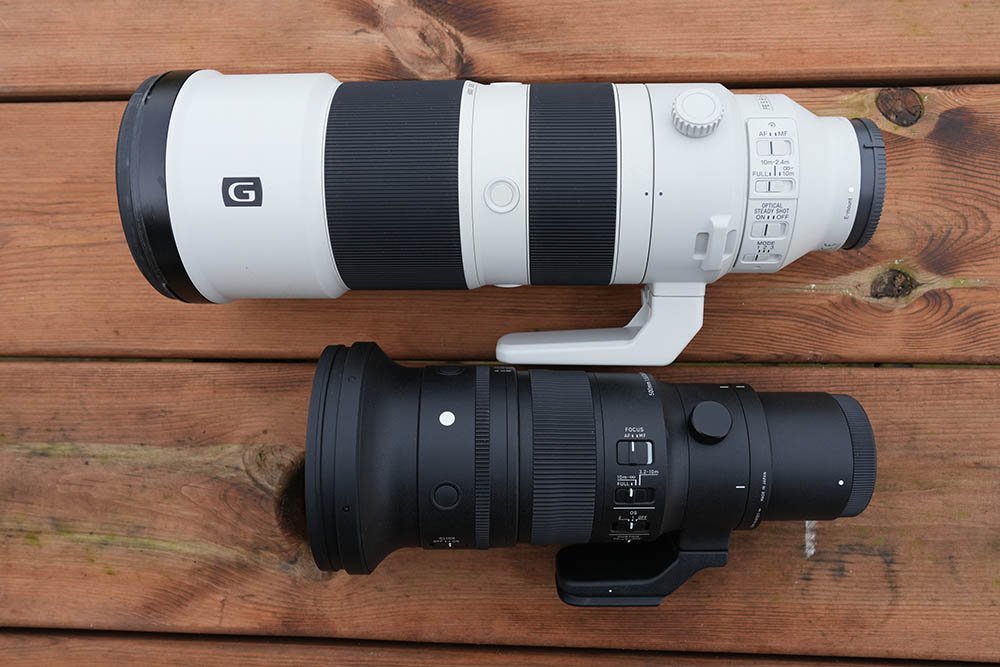 Sigma 500mm F5.6 DG DN vs Sony 200-600 lens hoods off