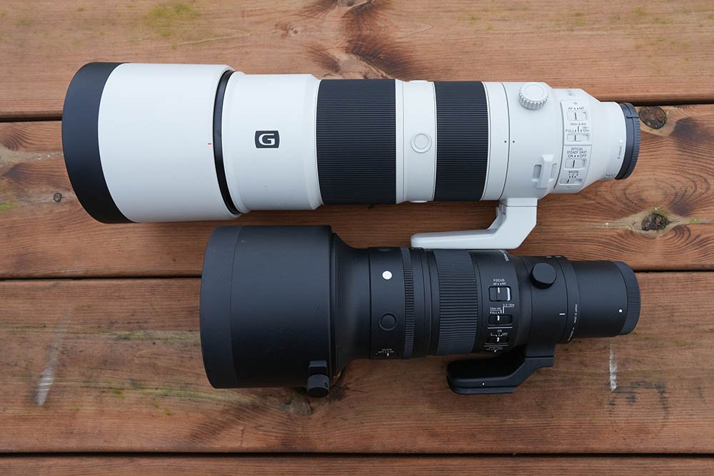 Sigma 500mm F5.6 DG DN vs Sony 200-600 lens hoods on