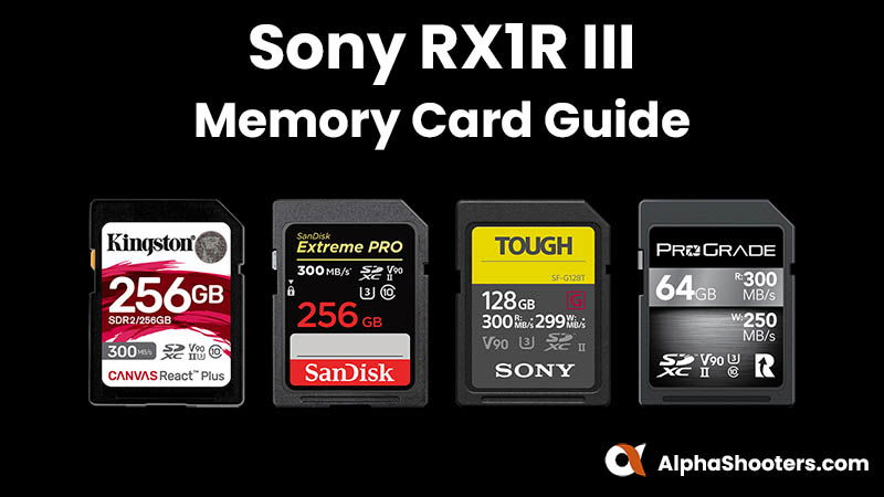 Sony RX1R III Memory Card Guide