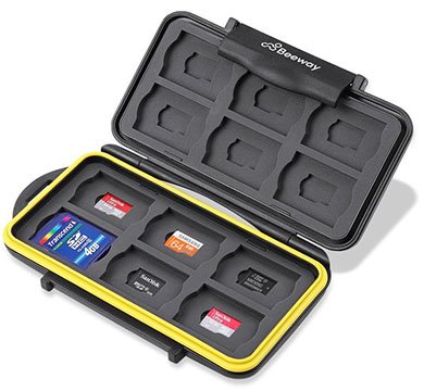 beeway water shock resistant sdcard holder case